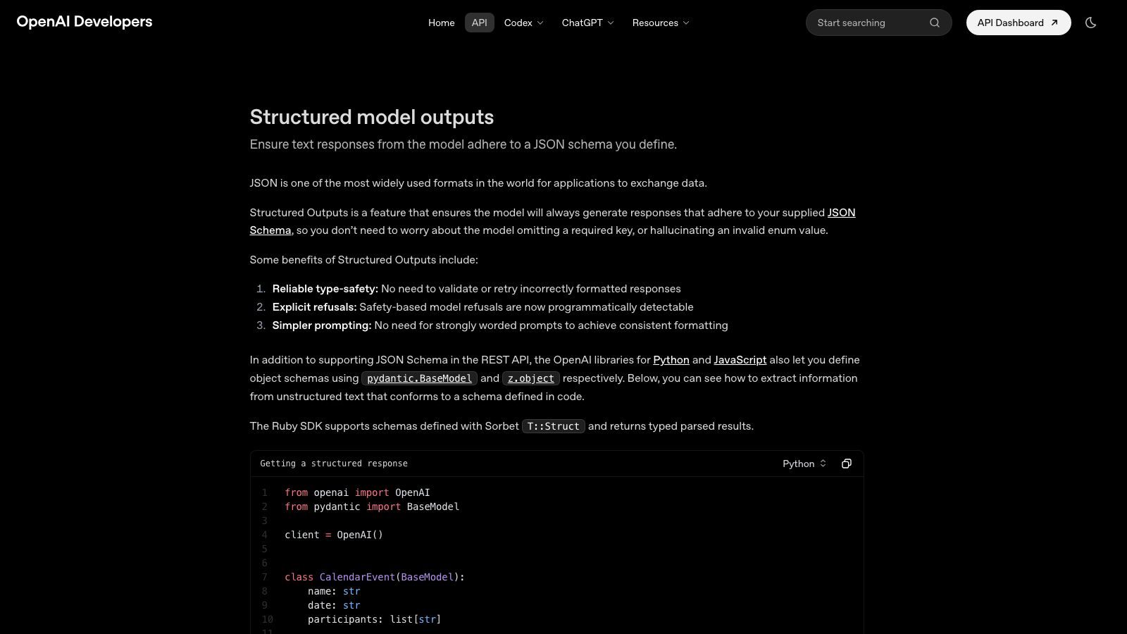 OpenAIのStructured Outputsガイド